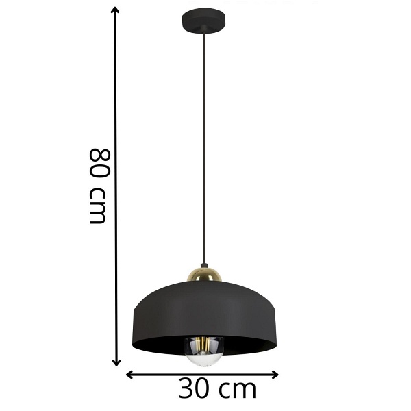Lampa wisząca Melania Z czarna Lampex