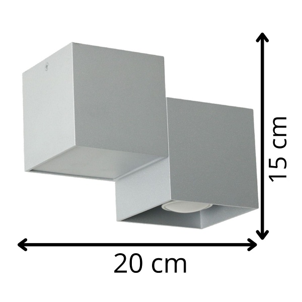 Lampa sufitowa Kraft 1 popiel Lampex
