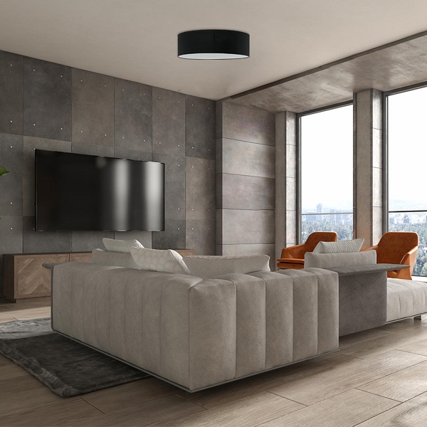 Plafon Iglo 50 czarny Lampex