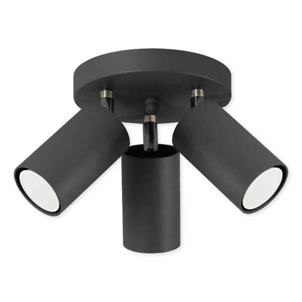 Plafon Rolos 3A czarny Lampex