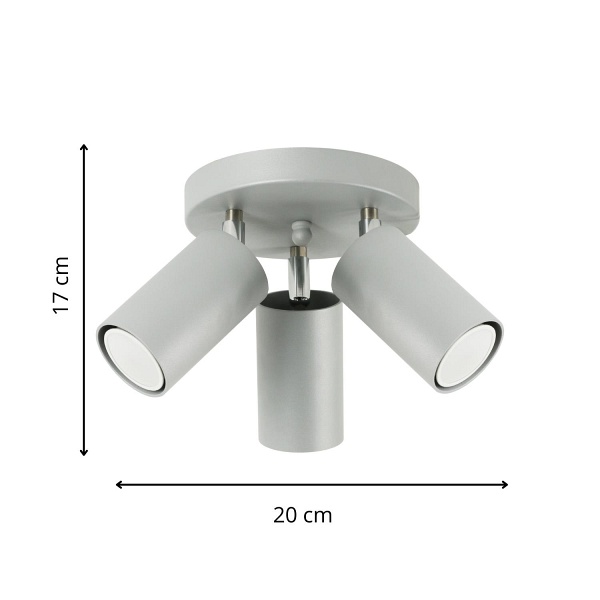 Plafon Rolos 3A popiel Lampex