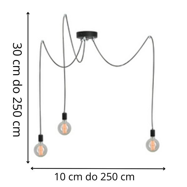 Lampa wisząca Ragno 3 Lampex