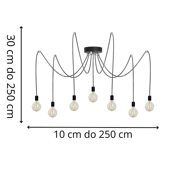 Lampa wisząca Ragno 5 Lampex
