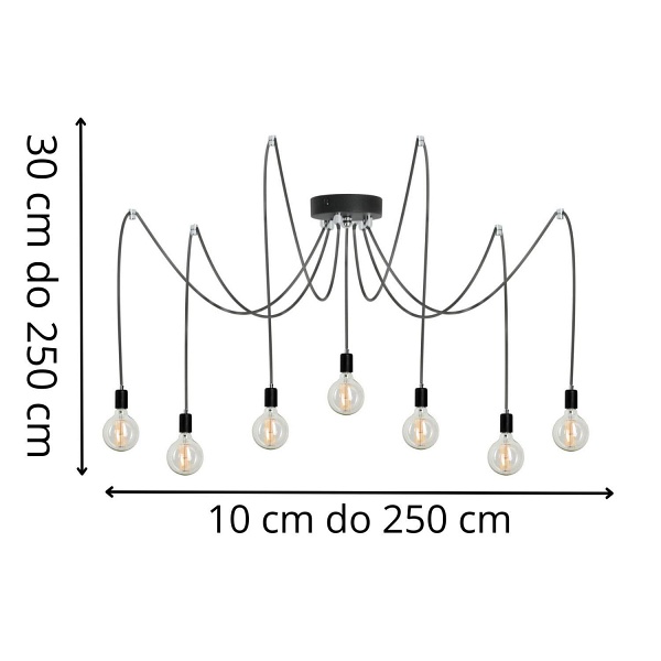 Lampa wisząca Ragno 7 Lampex