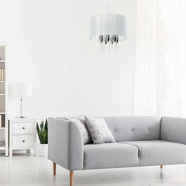 Lampa wisząca Camilla popiel Lampex