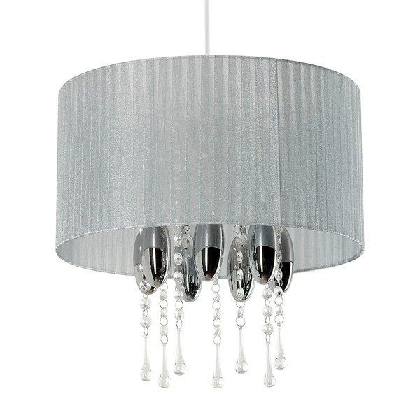 Lampa wisząca Camilla popiel Lampex