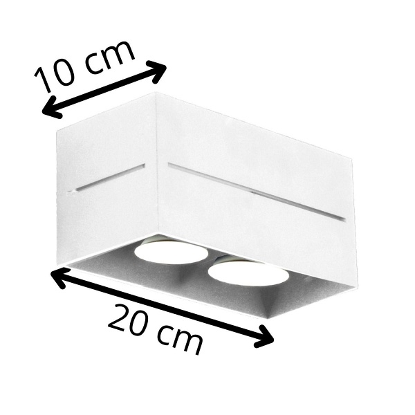 Plafon Quado PRO 2 biały Lampex