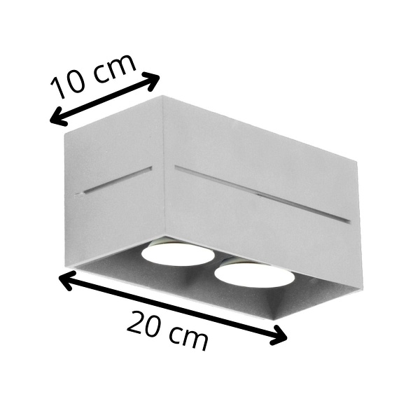 Plafon Quado PRO 2 popiel Lampex