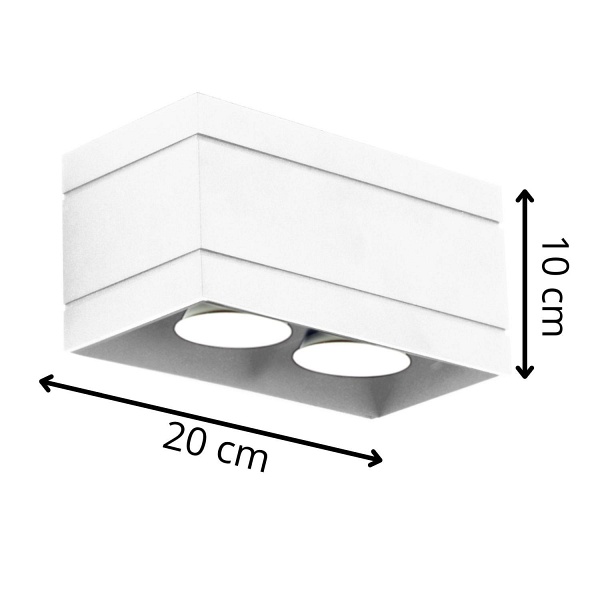 Plafon Quado DELUXE 2 biały Lampex