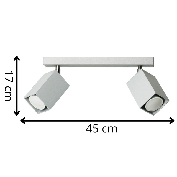 Plafon Nero 2 popiel Lampex