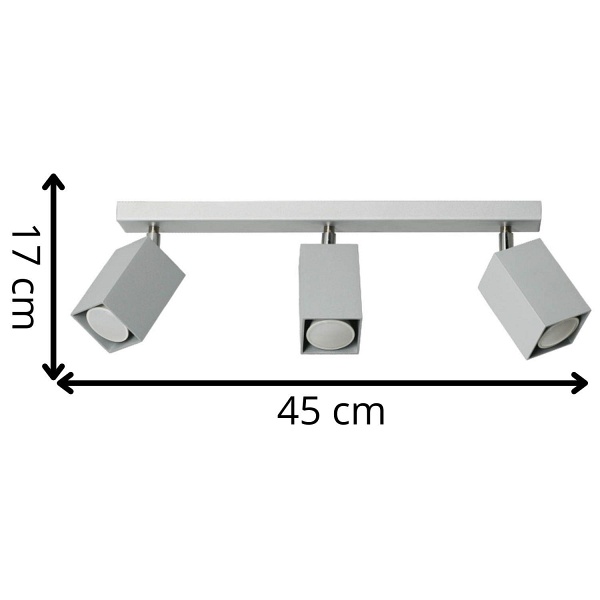 Plafon Nero 3 popiel Lampex