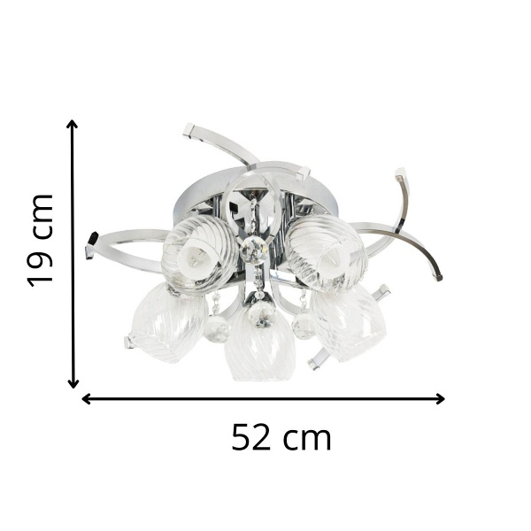 Lampa sufitowa Megan 5+5 Lampex