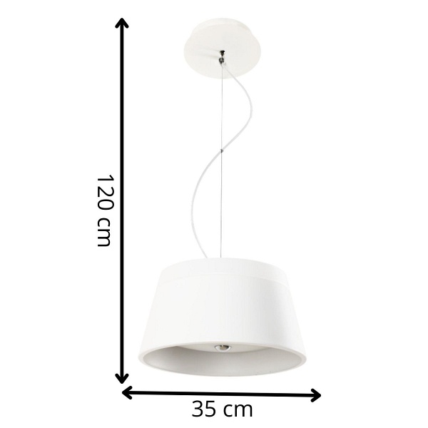 Lampa wisząca Jokasta biała Lampex