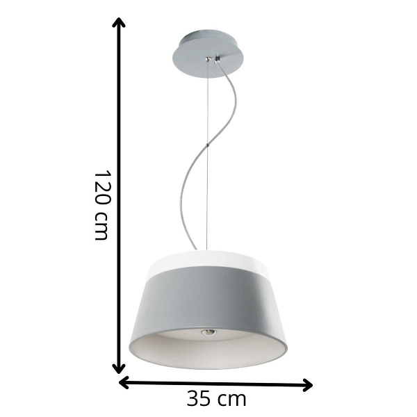 Lampa wisząca Jokasta popiel Lampex