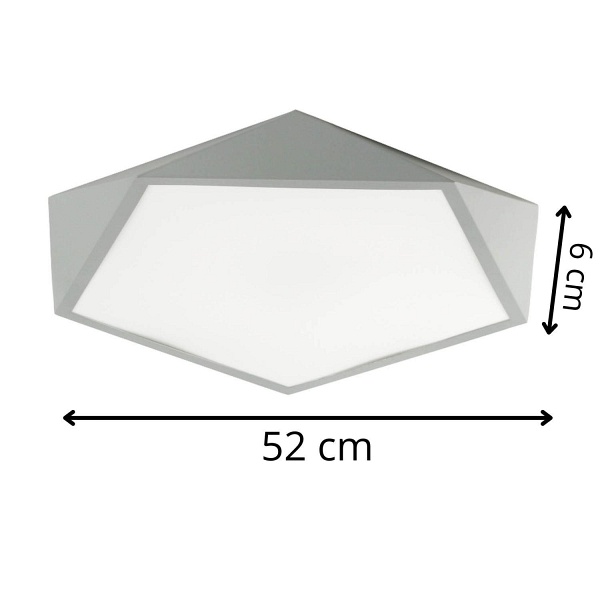 Plafon Jonatan 52 popiel Lampex