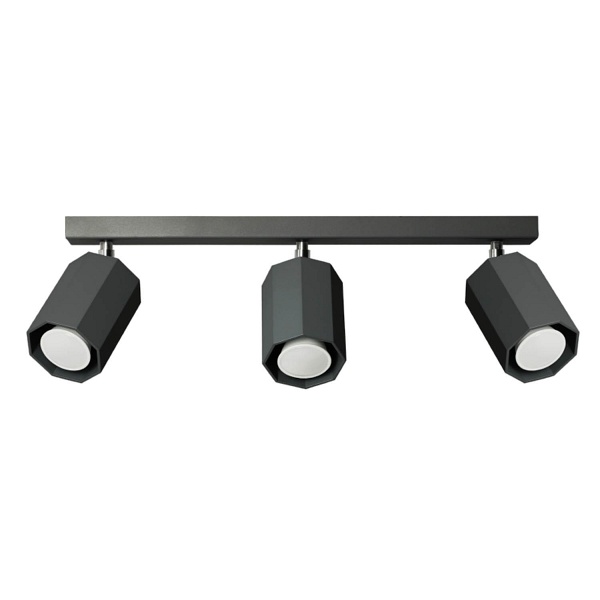 Plafon Hex 3 czarny Lampex