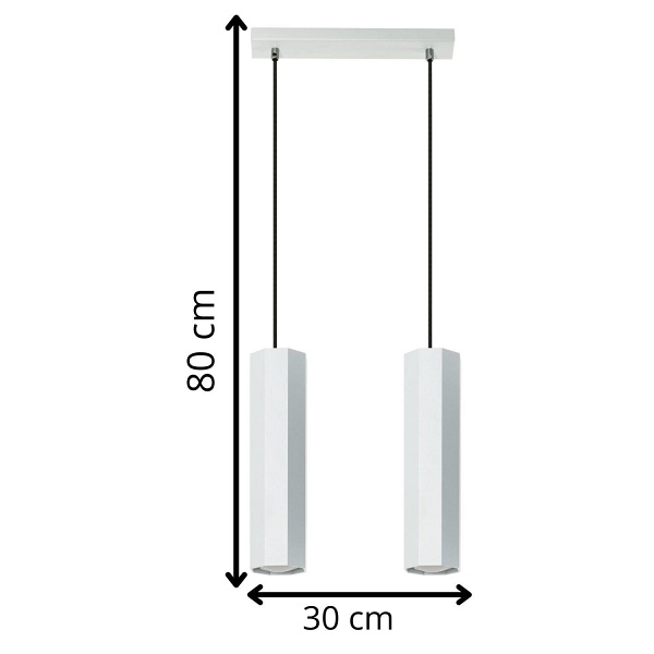 Lampa wisząca Astral 2 biała Lampex