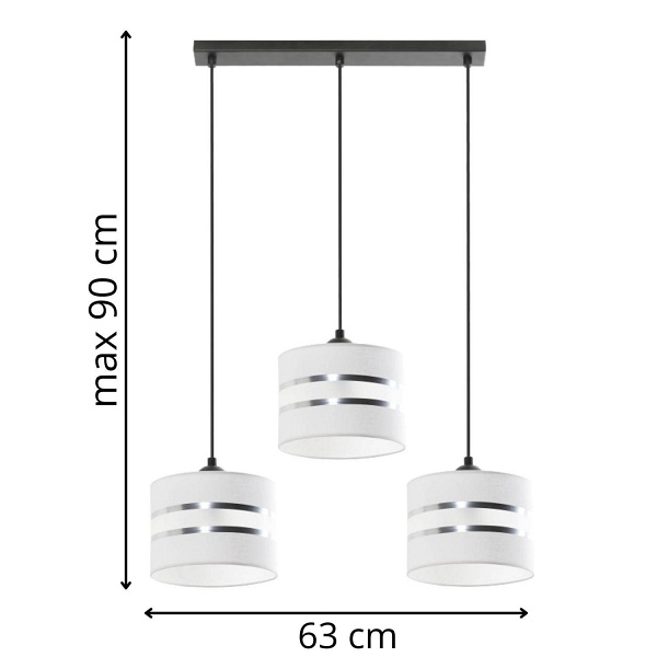 Lampa wisząca Fabio 3L Lampex