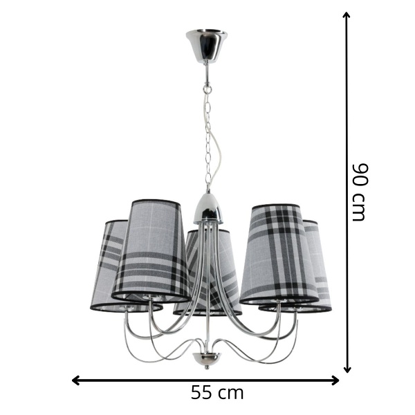 Żyrandol Elton 5 Lampex