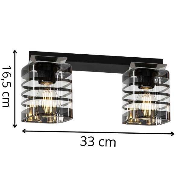 Listwa Lampa Sufitowa do Kuchni Szklana Lampex