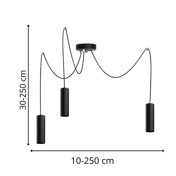 Lampa wisząca Aranos 3 Lampex