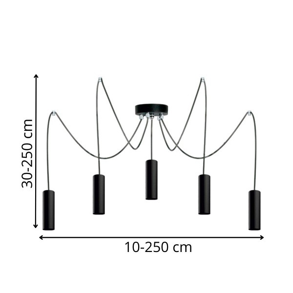Lampa wisząca Aranos 5 Lampex