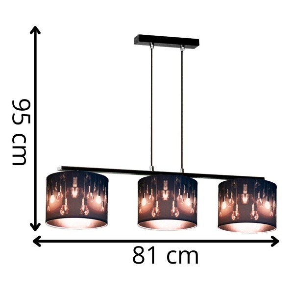 Lampa wisząca Izyda 3 Lampex