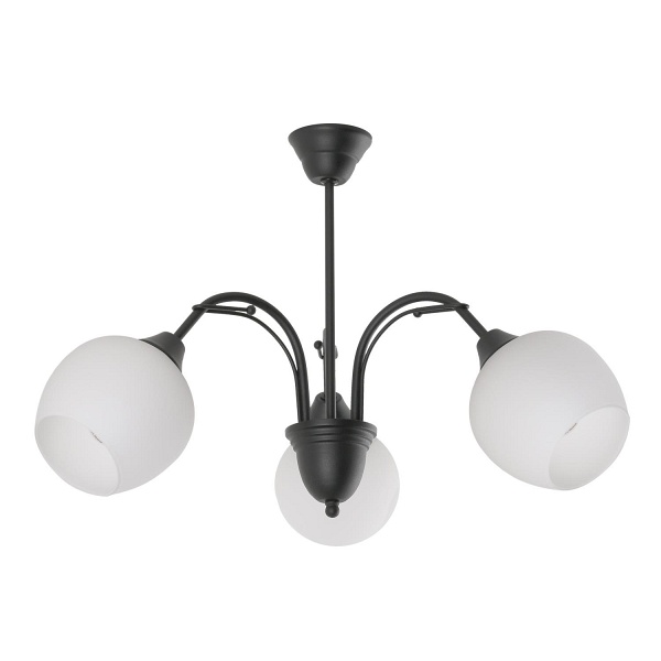 Żyrandol Ricardo 3 czarny Lampex