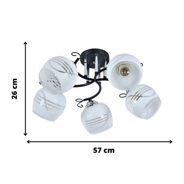 Żyrandol Abelia 5 Lampex