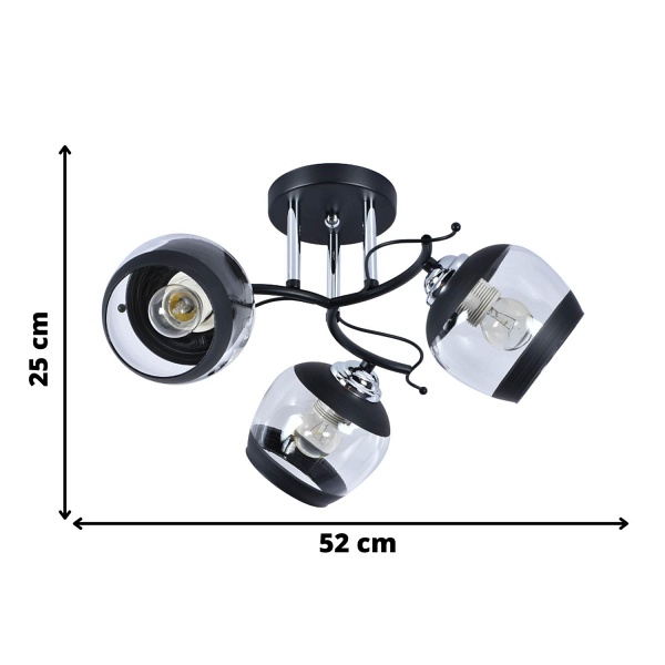 Żyrandol Alemria 3 Lampex