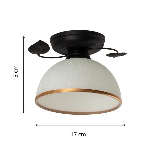 Lampa sufitowa Tanzania B czarna Lampex