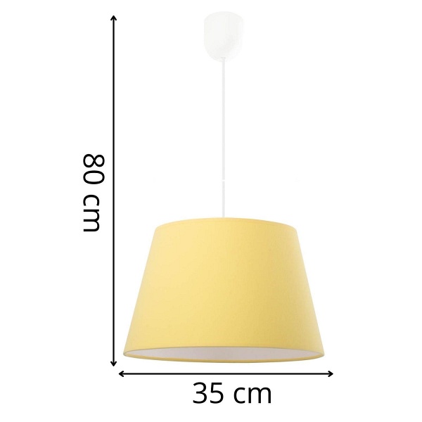 Lampa wisząca Pastel żółta Lampex
