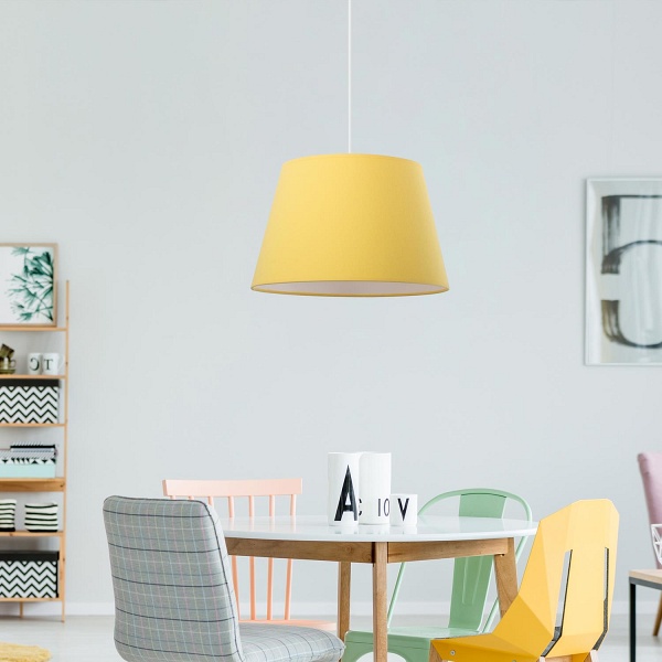Lampa wisząca Pastel żółta Lampex