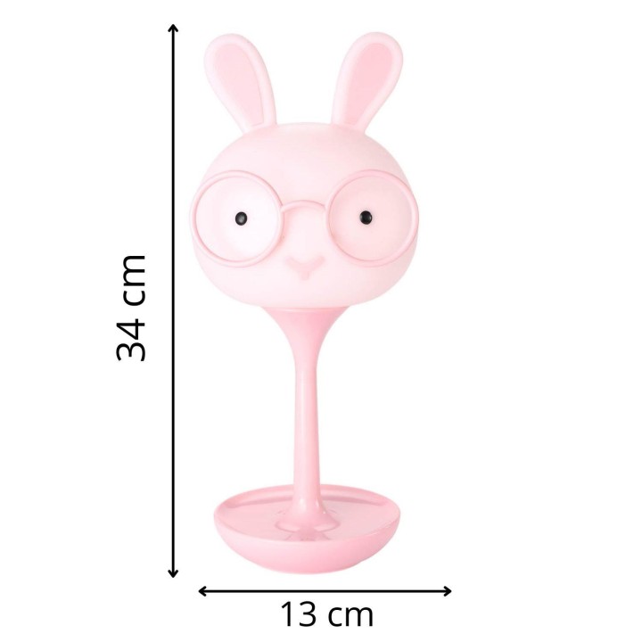 Lampka dekoracyjna Bunny różowa Lampex