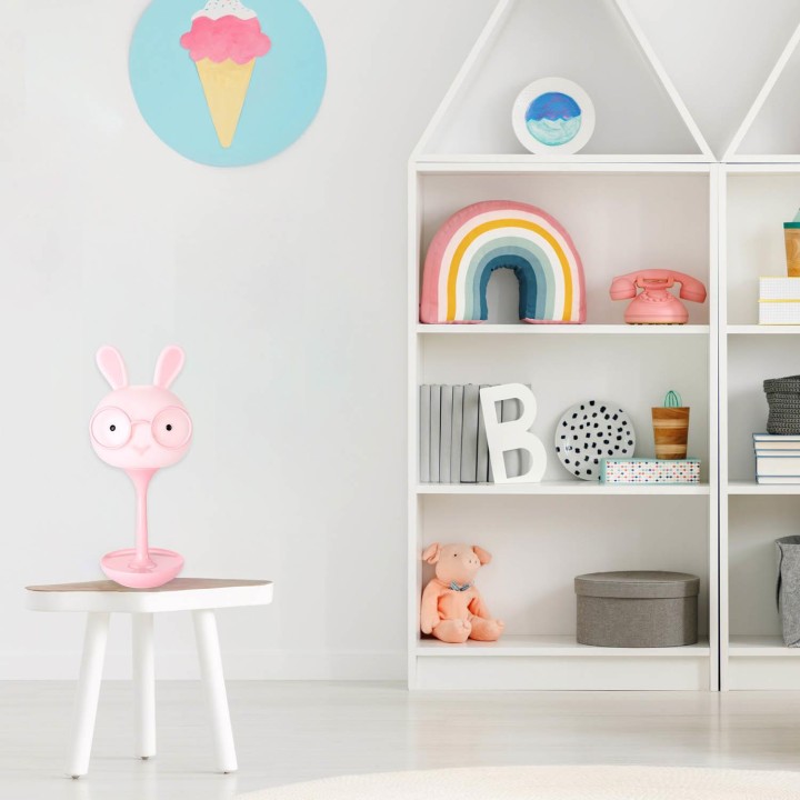 Lampka dekoracyjna Bunny różowa Lampex