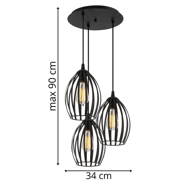 Lampa wisząca Blanco 3P Lampex