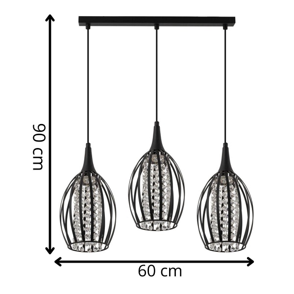 Lampa wisząca Brylant 3L Lampex