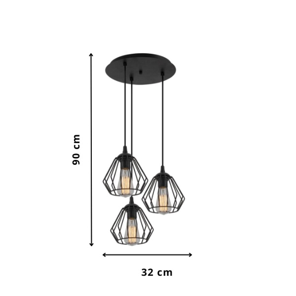 Lampa wisząca Deo 3P Lampex