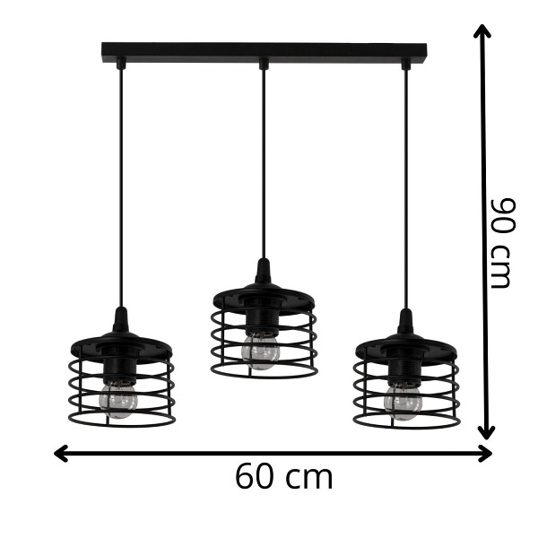 Lampa wisząca Rizo 3L Lampex