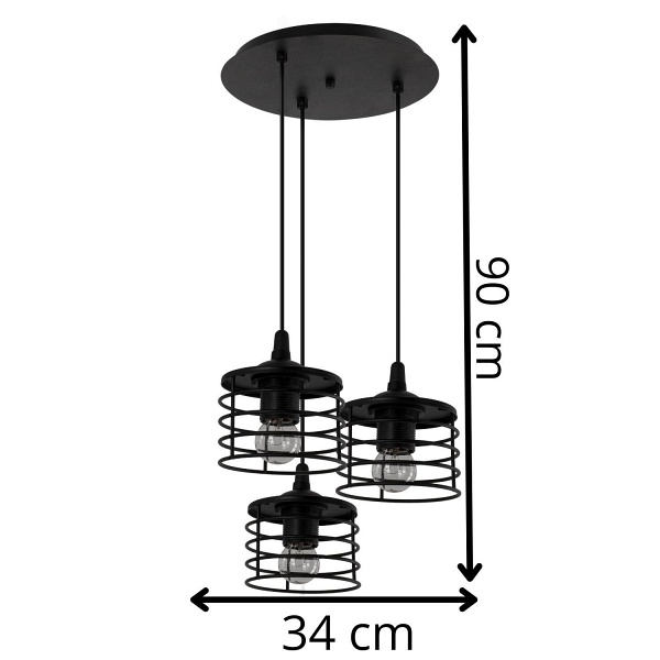 Lampa wisząca Rizo 3P Lampex