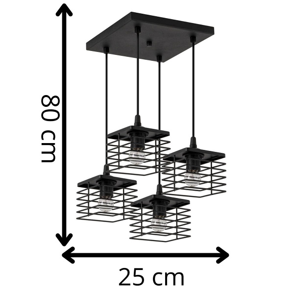Lampa wisząca Milbo 4 Lampex