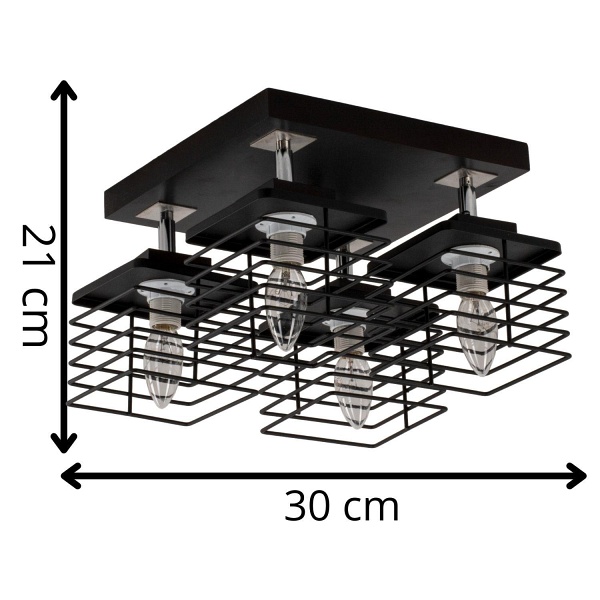 Lampa sufitowa Etna 4 Lampex