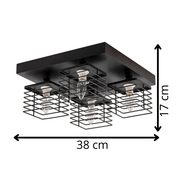 Plafon Helio 4P Lampex