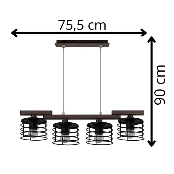 Lampa sufitowa Fontano 4A Lampex