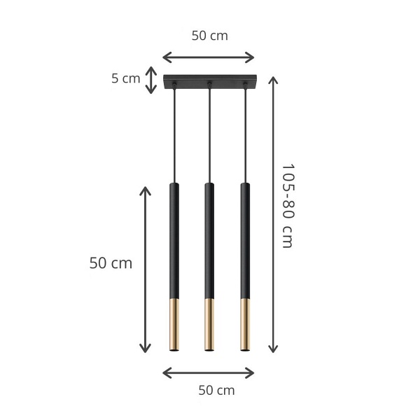 Lampa wisząca Valerio 3L Lampex