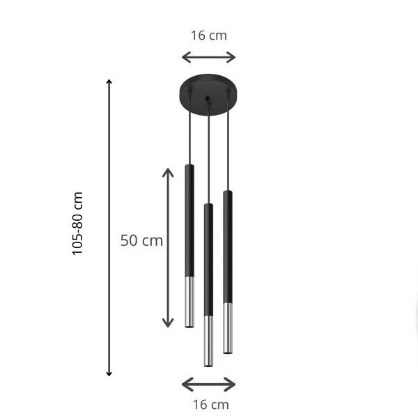 Lampa wisząca Fiori 3P Lampex