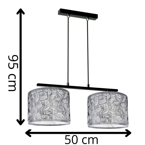 Lampa wisząca Piwonia 2 Lampex