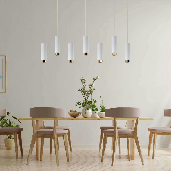 Lampa wisząca Glori 1 biała Lampex