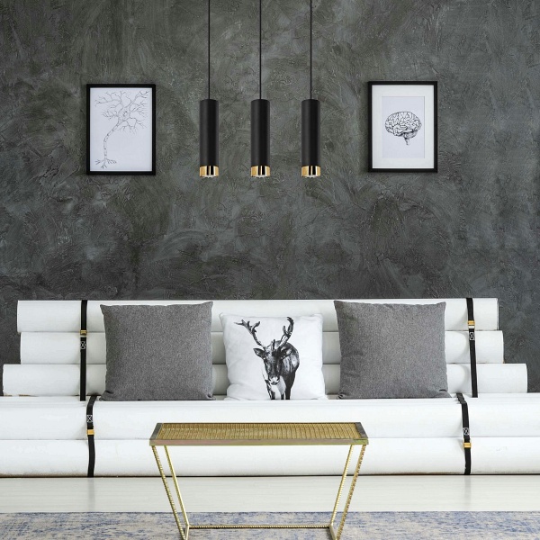 Lampa wisząca Glori 1 czarna Lampex