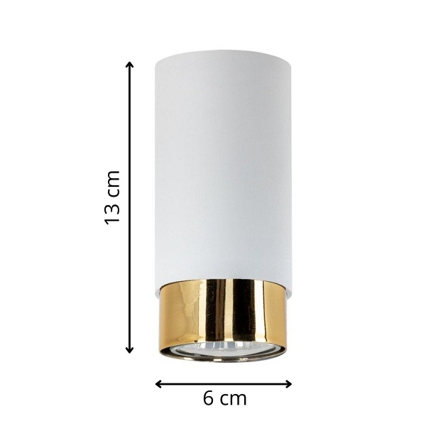 Lampa sufitowa Glori 1P biała Lampex